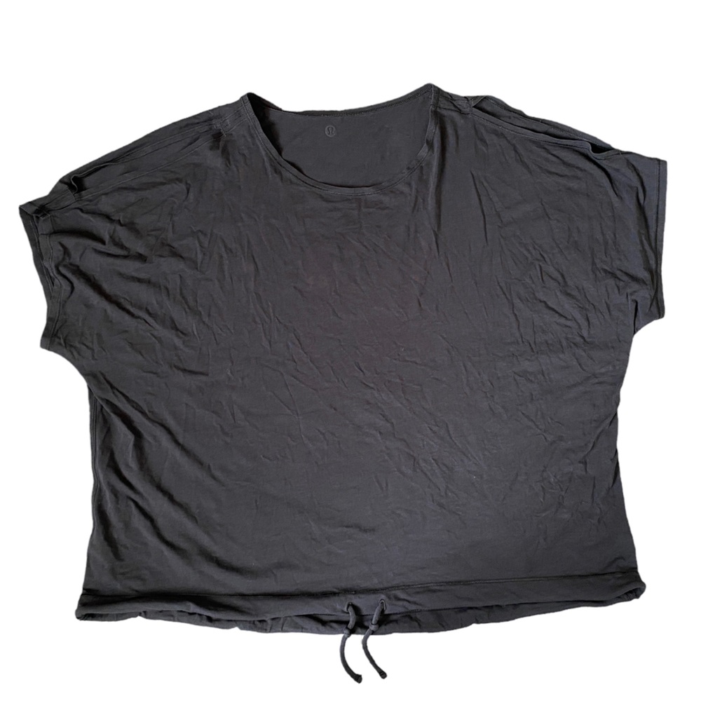 Lululemon Oversize Shoulder Cut-Out Drawstring Top Womens M/L